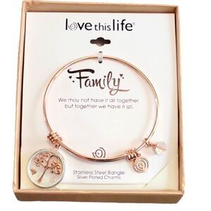 NIB LOVE THIS LIFE "FAMILY" CHARM BRACELET